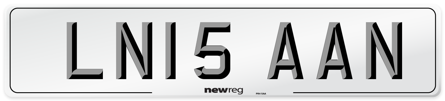 LN15 AAN Number Plate from New Reg